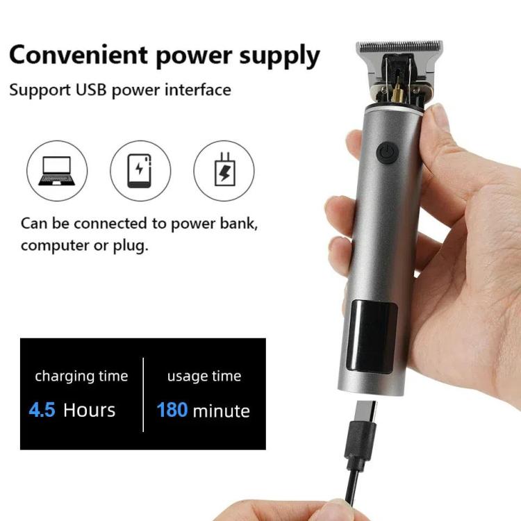 可充電理髮套裝 男士理髮器 - 零刀片修剪器 適用復古油頭及禿頭造型