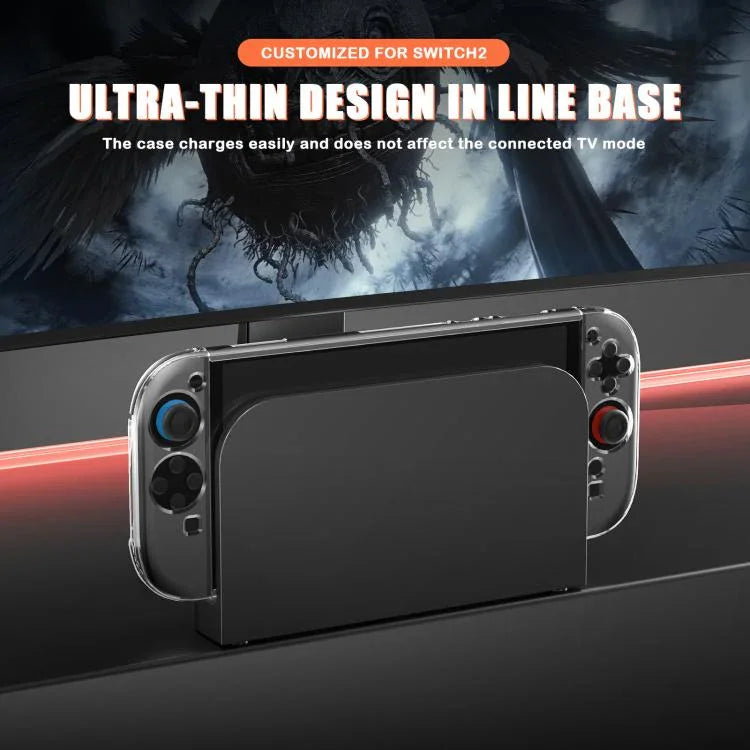適用於 Nintendo Switch 2 水晶殼分離式遊戲手把透明保護套