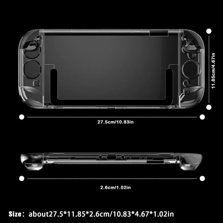 適用於 Nintendo Switch 2 水晶殼分離式遊戲手把透明保護套