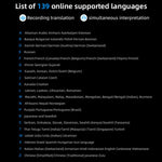 3.1英寸屏幕多語言AI翻譯設備，139種在線/17種離線語言，實時語音/照片/文字翻譯，Z15W