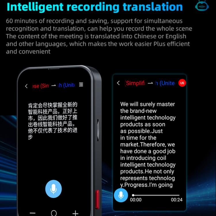 3.1英寸屏幕多語言AI翻譯設備，139種在線/17種離線語言，實時語音/照片/文字翻譯，Z15W