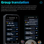 3.1英寸屏幕多語言AI翻譯設備，139種在線/17種離線語言，實時語音/照片/文字翻譯，Z15W