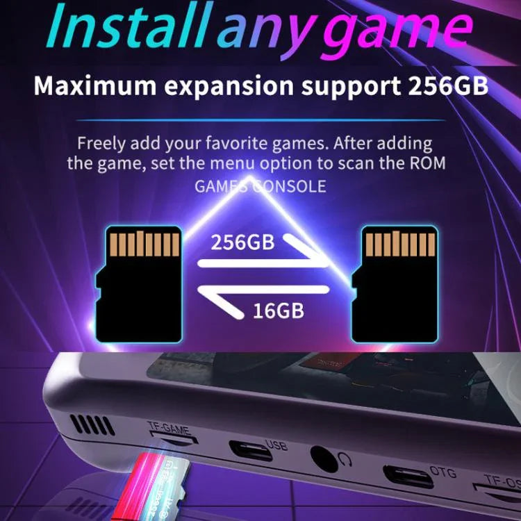 H36S 3.5 吋 IPS 高清屏復古 PSP 遊戲主機 Linux 系統 GBA 掌上遊戲機，64G，128G
