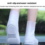 18cm戶外加厚耐磨中筒防雨鞋套，M 34-36，L 37-39，XL 40-42，XXL 43-45，XXXL 46-