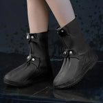25cm戶外加厚耐磨高筒防雨鞋套，M 34-36，L 37-39，XL 40-42，XXL 43-45，XXXL 45-46
