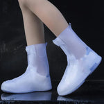 25cm戶外加厚耐磨高筒防雨鞋套，M 34-36，L 37-39，XL 40-42，XXL 43-45，XXXL 45-46