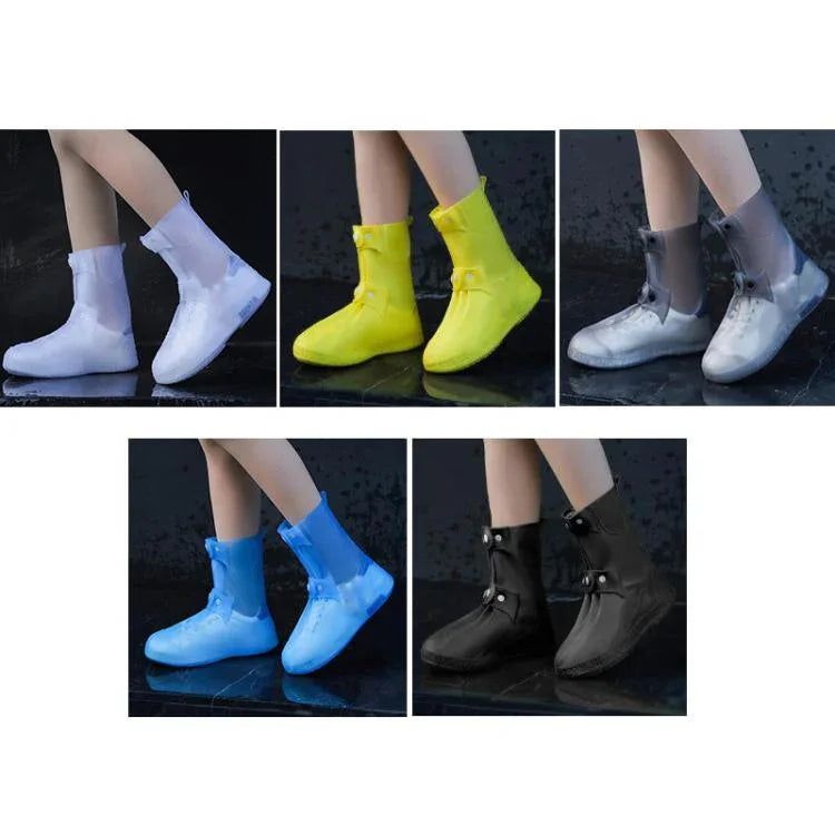 25cm戶外加厚耐磨高筒防雨鞋套，M 34-36，L 37-39，XL 40-42，XXL 43-45，XXXL 45-46