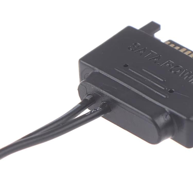 SATA 公頭轉 5.5 x 2.1mm DC 連接線 12V 電源線, 20cm, 50cm, 100cm