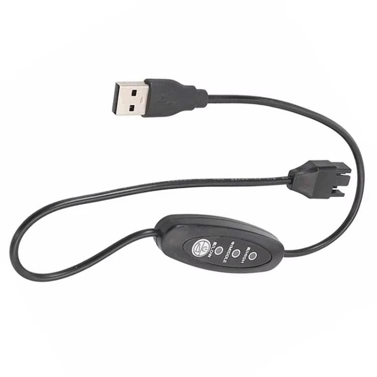 USB 轉小 4針增壓線 可調速 USB 轉 12V 機殼風扇線, 50cm, 98cm