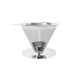 V60不鏽鋼咖啡濾網帶底座，適用手沖沖泡，1-2杯300目，1-3杯300目，1-4杯300目，1-4杯600目，1-6杯600目，1-8杯300目