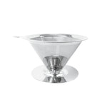 V60不鏽鋼咖啡濾網帶底座，適用手沖沖泡，1-2杯300目，1-3杯300目，1-4杯300目，1-4杯600目，1-6杯600目，1-8杯300目