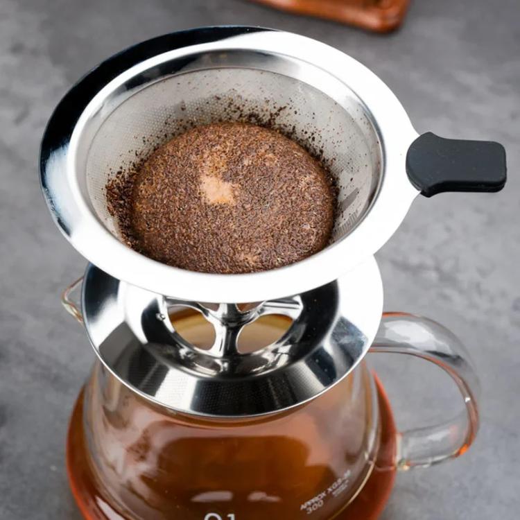 V60不鏽鋼咖啡濾網帶底座，適用手沖沖泡，1-2杯300目，1-3杯300目，1-4杯300目，1-4杯600目，1-6杯600目，1-8杯300目