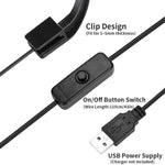 5W 藍白水族LED夾燈含12顆LED USB供電迷你魚缸燈適用水草、小型魚缸，220V，110V