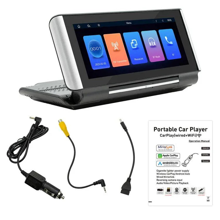 6.86吋可折疊便攜藍牙車載MP5播放器 支援MirrorLink/CarPlay/Android Auto，B5370，B5370+4LED倒車攝像頭，B5370+8LED倒車攝像頭，B5370+12LED倒車攝像頭