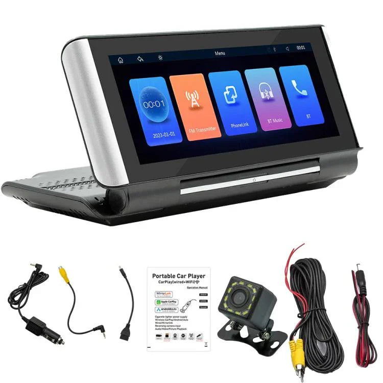6.86吋可折疊便攜藍牙車載MP5播放器 支援MirrorLink/CarPlay/Android Auto，B5370，B5370+4LED倒車攝像頭，B5370+8LED倒車攝像頭，B5370+12LED倒車攝像頭