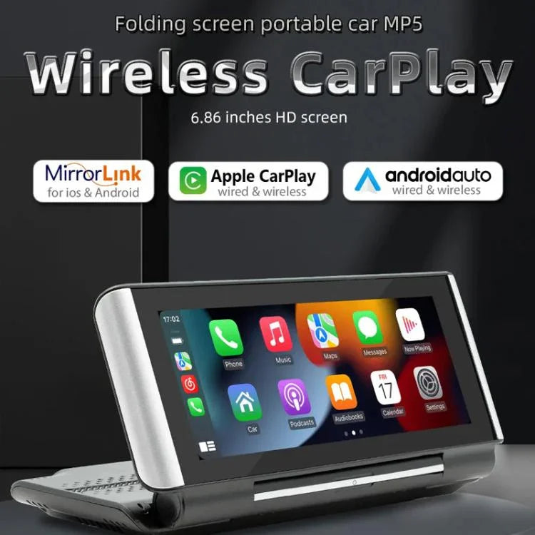 6.86吋可折疊便攜藍牙車載MP5播放器 支援MirrorLink/CarPlay/Android Auto，B5370，B5370+4LED倒車攝像頭，B5370+8LED倒車攝像頭，B5370+12LED倒車攝像頭