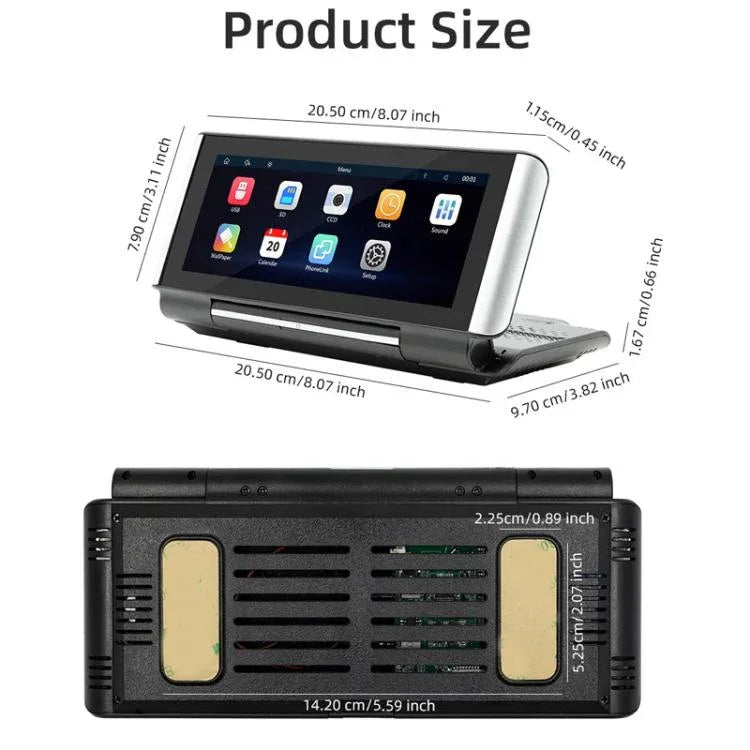 6.86吋可折疊便攜藍牙車載MP5播放器 支援MirrorLink/CarPlay/Android Auto，B5370，B5370+4LED倒車攝像頭，B5370+8LED倒車攝像頭，B5370+12LED倒車攝像頭