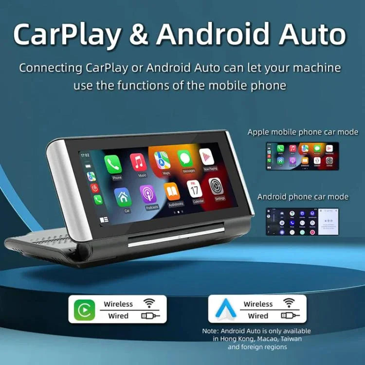 6.86吋可折疊便攜藍牙車載MP5播放器 支援MirrorLink/CarPlay/Android Auto，B5370，B5370+4LED倒車攝像頭，B5370+8LED倒車攝像頭，B5370+12LED倒車攝像頭