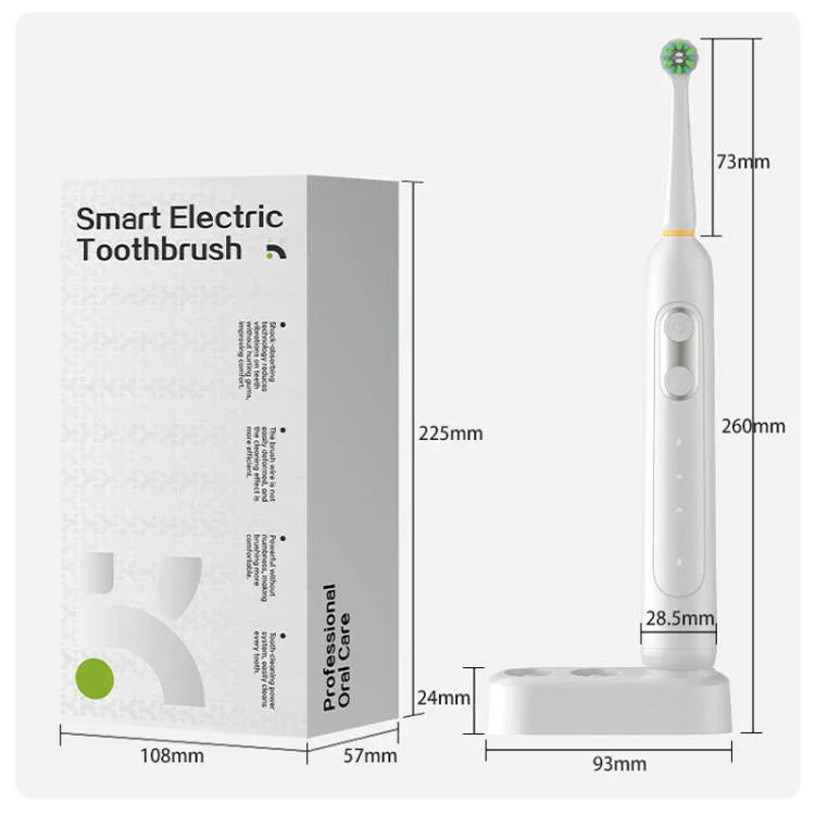 成人充電式電動牙刷 4200 轉/分鐘旋轉刷頭 IPX8 防水 感應充電，消毒白色，消毒黑色，普通白色，普通黑色