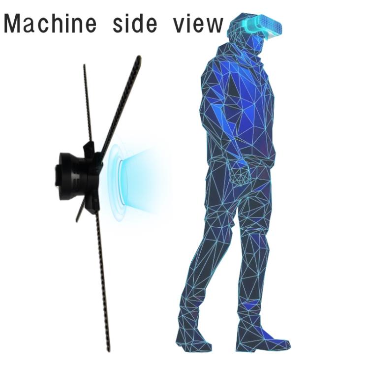 60cm 3D Holographic Fan with 1600x720 Resolution & 720 LEDs  WiFi/APP DIY Content Control, US Plug, EU Plug, UK Plug, AU Plug