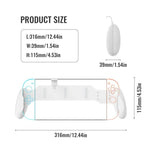適用於 Nintendo Switch 2 / Switch / Switch OLED 人體工學防滑握把，JYS-NS2297 黑色，JYS-NS2297 白色