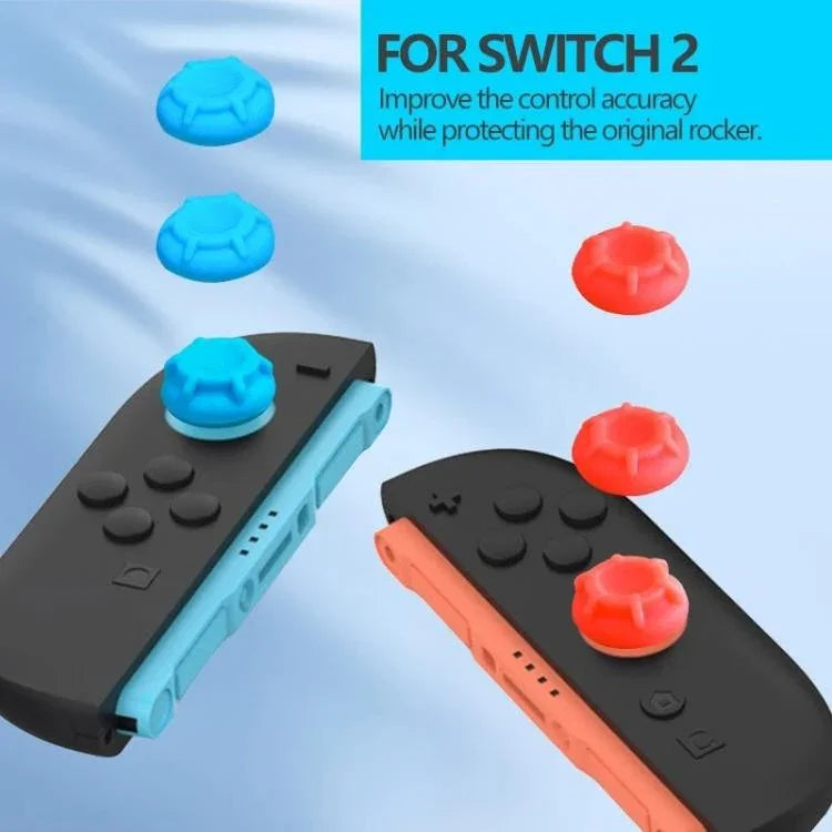 適用於 Nintendo Switch 2 矽膠搖桿帽 6 合 1 鍵帽保護套
