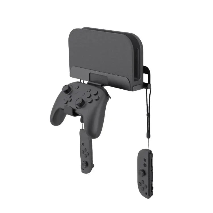 適用於 Nintendo Switch 2 PGTECH GP-369 遊戲主機壁掛收納架，帶手柄收納掛鉤