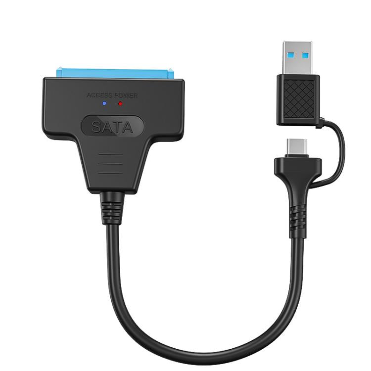 USB 3.0/USB-C 轉 SATA 22針轉接線，適用 2.5 吋筆記型電腦硬碟/固態硬碟，25公分