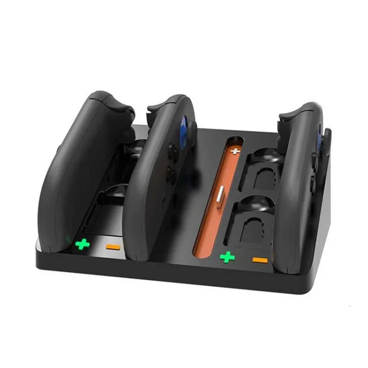 任天堂 Switch 2 四合一充電座，支援 4 控制器與 4 記憶卡插槽，型號 HBS-2803