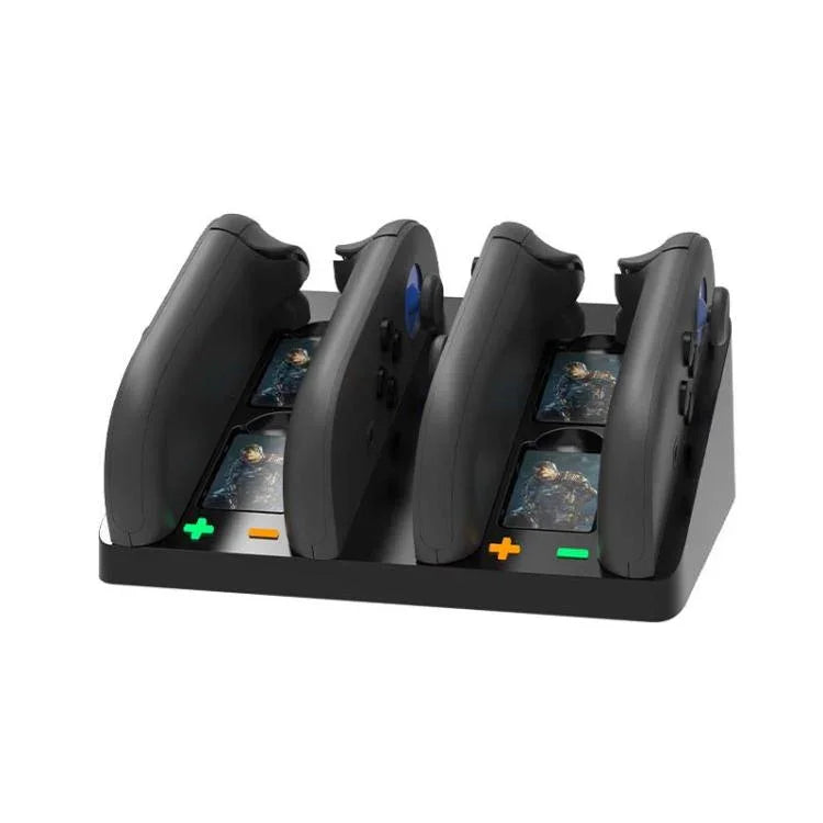 任天堂 Switch 2 四合一充電座，支援 4 控制器與 4 記憶卡插槽，型號 HBS-2803
