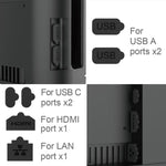 適用於 Nintendo Switch 2 IPega 6 合 1 精密防塵塞套裝 多端口保護套件