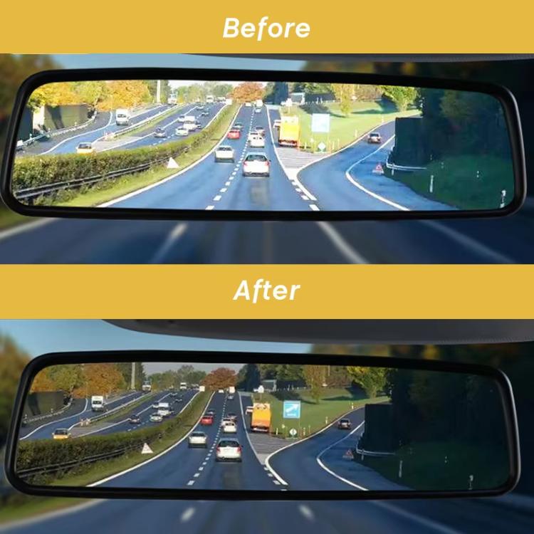 Car Interior Rearview Mirror Anti-Glare Film Large Size Anti-Reflective Film, Inverted Triangle 50x200mm, Oval 50x200mm, Inverted Triangle 55x250mm, Inverted Triangle 65x250mm