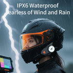 M9 摩托車安全帽藍牙耳機 IPX6 防水，自動接聽，高清音質，適用騎士/外送/群組對講，M9
