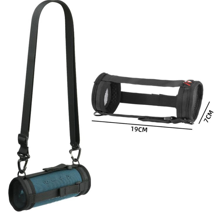 適用於 JBL Flip 7/6 藍牙喇叭便攜保護套，附單肩背帶，黑色 3