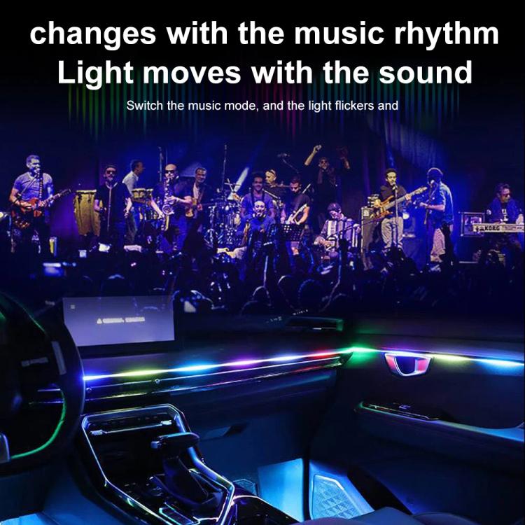 3 Control App Remote Control Colorful Car Interior Ambient Lighting Modified LED Acrylic USB Car Ambient Lighting, 110cm+75cm x 4+35cm+Footlight x 4 10 In 1, 110cm+75cm x 4+35cm 6 In 1, 110cm, 110cm x 2 2 In 1, 110cm x 3 3 In 1, 110cm x 4 4 In 1       ...