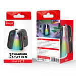適用於 Nintendo Switch 2 Joy-Con 控制器的 ipega 4 合 1 充電座 四合一充電站，帶 RGB 燈