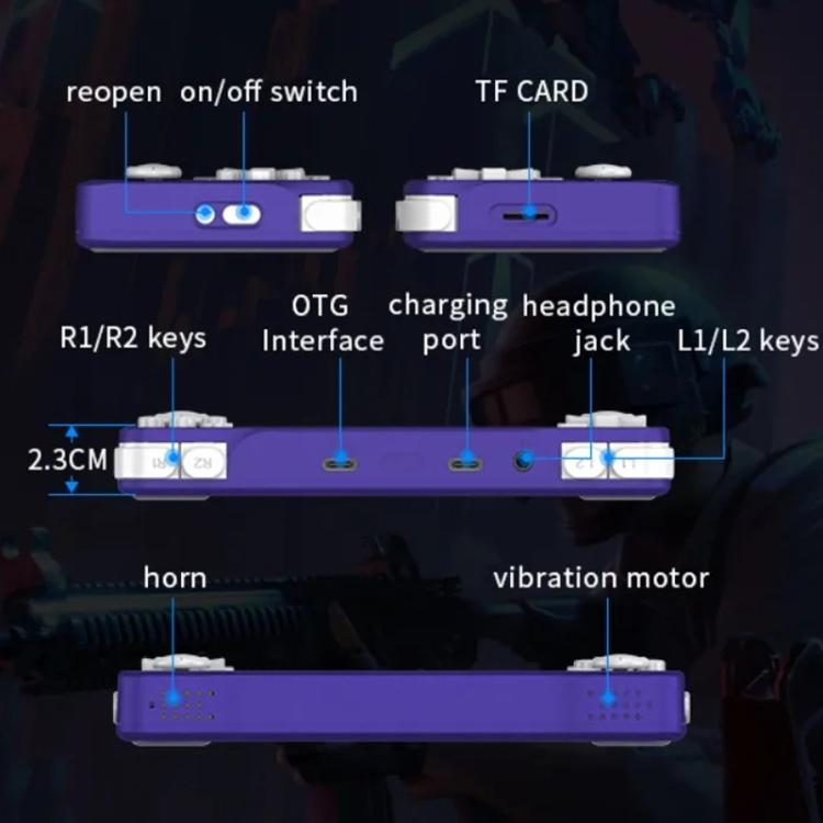 XF35H 3.5吋復古掌上遊戲機，搭載 Linux 系統與 RGB 燈口袋視頻遊戲機，64G、128G