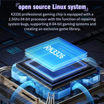 XF35H 3.5吋復古掌上遊戲機，搭載 Linux 系統與 RGB 燈口袋視頻遊戲機，64G、128G
