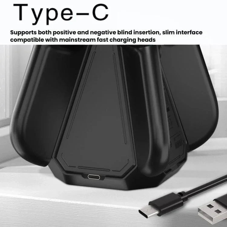 For Nintendo Switch 2 Joy-Con Controllers 4 In 1 Triangular Charging Base With RGB Light, S219