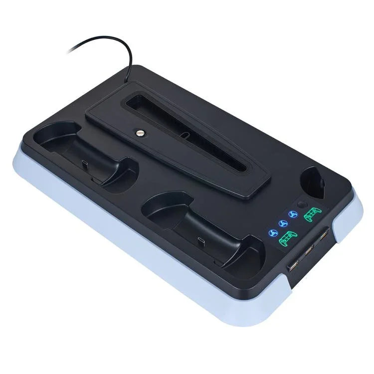 適用於 PS5 Pro / PS5 Slim / PS5 多功能散熱底座，雙手柄充電座，YH66S 鋼琴款彩色燈白色，YH66S 鋼琴款彩色燈黑色，YH66 白色，YH66 黑白色，YH66 黑色