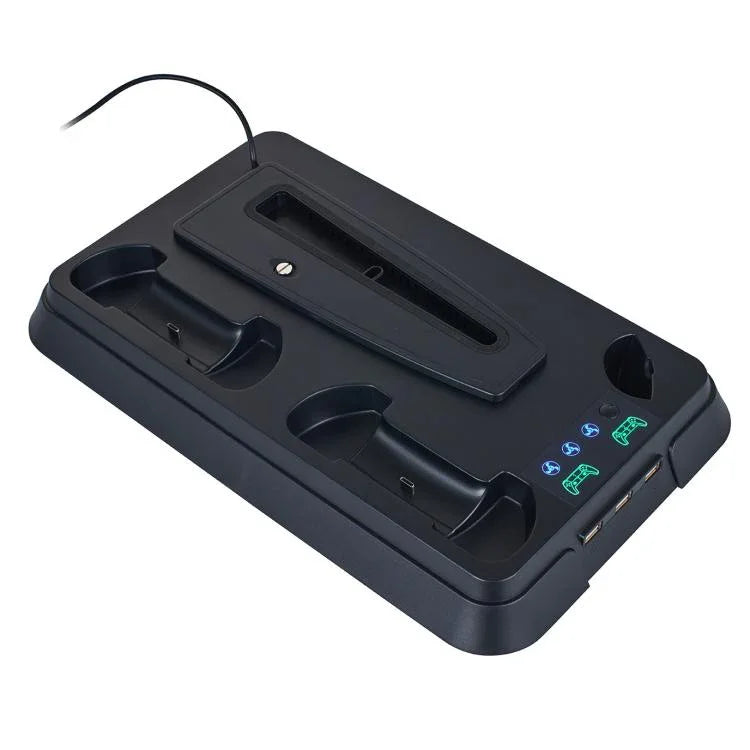 適用於 PS5 Pro / PS5 Slim / PS5 多功能散熱底座，雙手柄充電座，YH66S 鋼琴款彩色燈白色，YH66S 鋼琴款彩色燈黑色，YH66 白色，YH66 黑白色，YH66 黑色