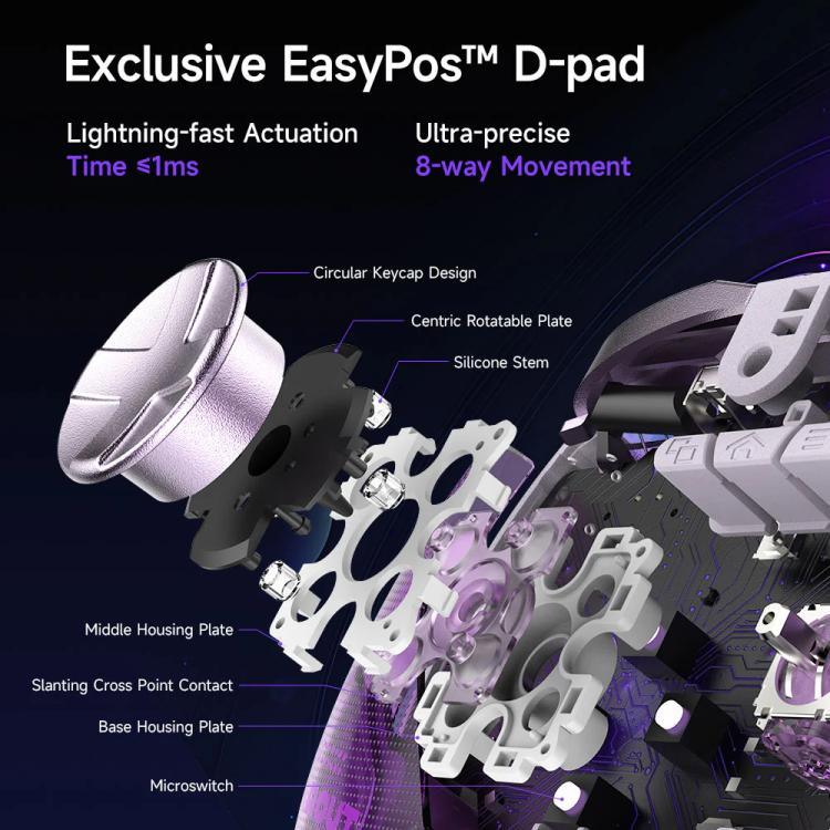 EasySMX D10 無線遊戲手柄，雙模式扳機與 TMR 霍爾效應搖桿，PC/Switch/手機/Steam 充電底座