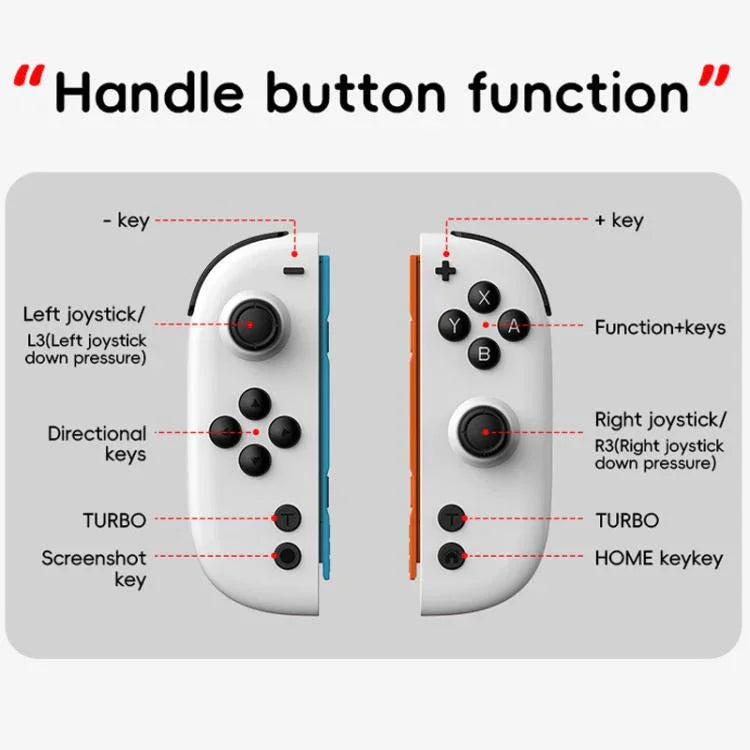 適用於 Nintendo Switch JOY-05 分離式手柄 TMR 霍爾效應搖桿，6 軸動作與 RGB 燈光