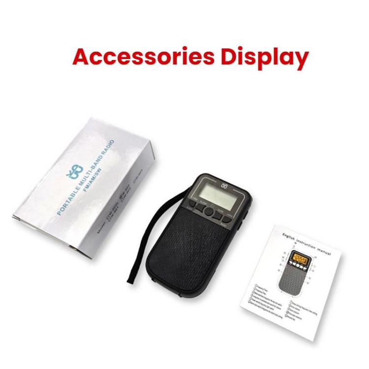 便攜 FM/AM/SW 多頻段高靈敏度時鐘控制收音機播放器，適用歐盟，適用美國
