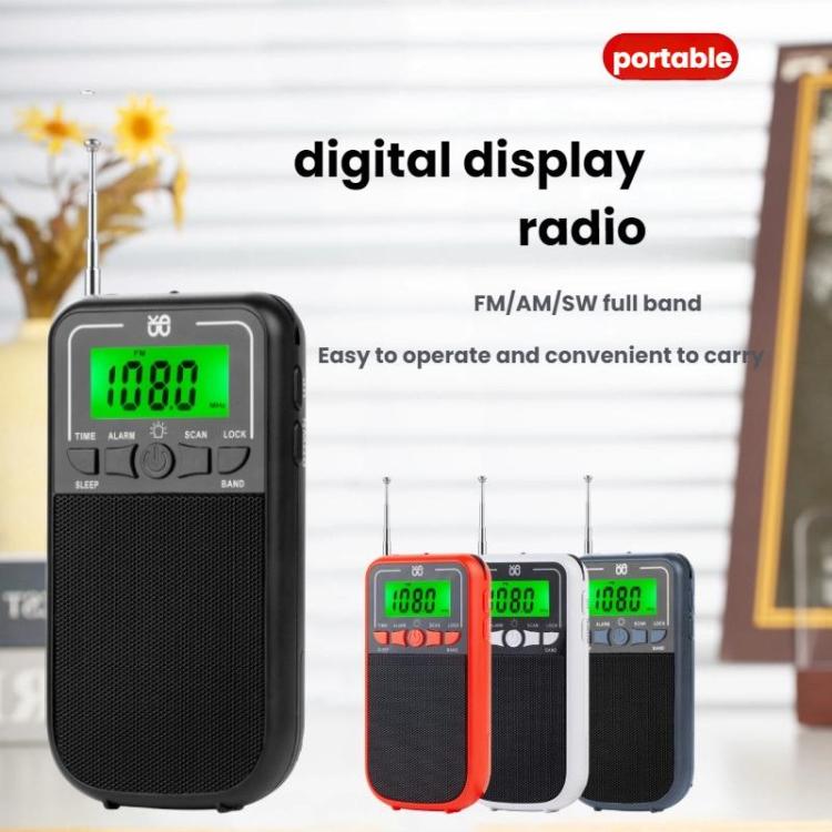 便攜 FM/AM/SW 多頻段高靈敏度時鐘控制收音機播放器，適用歐盟，適用美國