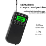 便攜 FM/AM/SW 多頻段高靈敏度時鐘控制收音機播放器，適用歐盟，適用美國
