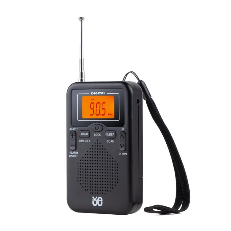 便攜 FM/AM 時鐘控制立體聲口袋收音機播放器，適用歐盟，適用美國