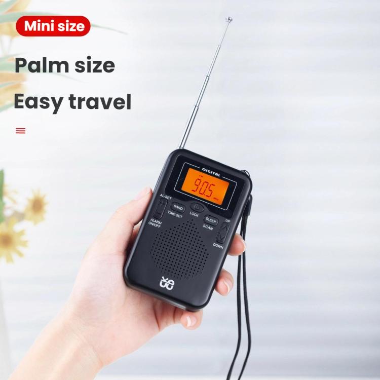 便攜 FM/AM 時鐘控制立體聲口袋收音機播放器，適用歐盟，適用美國