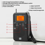 便攜 FM/AM 時鐘控制立體聲口袋收音機播放器，適用歐盟，適用美國