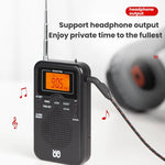 便攜 FM/AM 時鐘控制立體聲口袋收音機播放器，適用歐盟，適用美國
